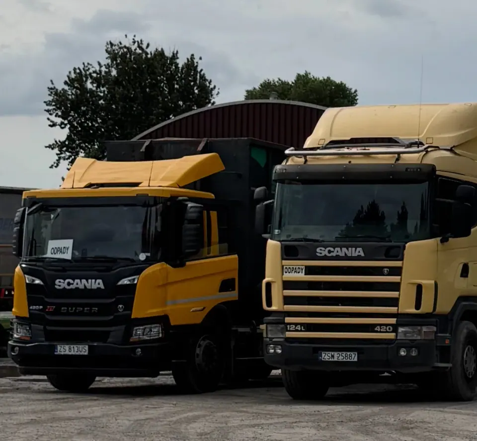 Dwa samochody ciężarowe Scania